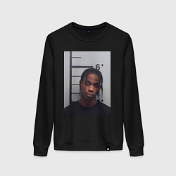 Свитшот хлопковый женский Travis Scott magshot, цвет: черный