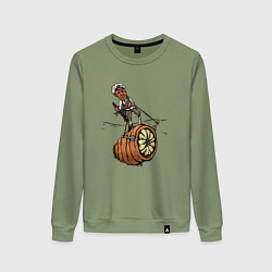 Свитшот хлопковый женский Белое солнце Арракиса, цвет: авокадо