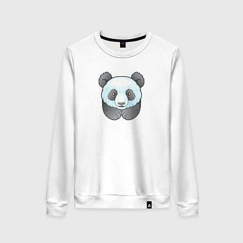 Женский свитшот Маленькая забавная панда / Белый – фото 1