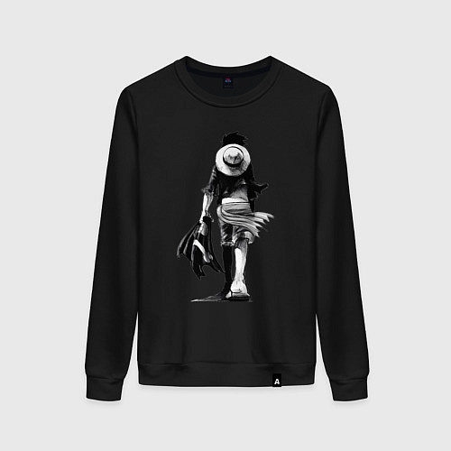 Женский свитшот Луффи король пиратов / Черный – фото 1