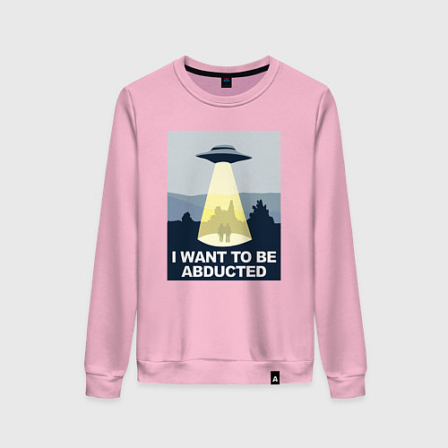 Женский свитшот Хочу чтобы меня похитили / Светло-розовый – фото 1