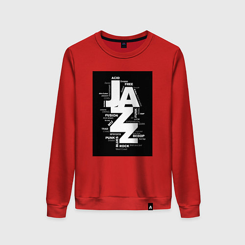 Женский свитшот Джазовые стили / Красный – фото 1