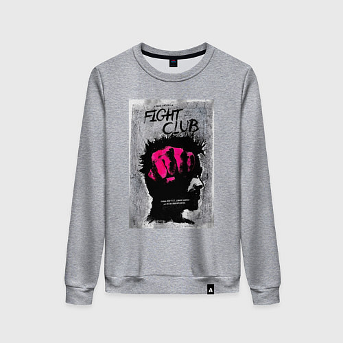Женский свитшот Fihgt club poster / Меланж – фото 1