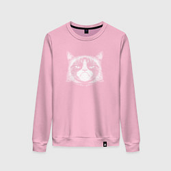 Свитшот хлопковый женский Мем Grumpy cat, цвет: светло-розовый