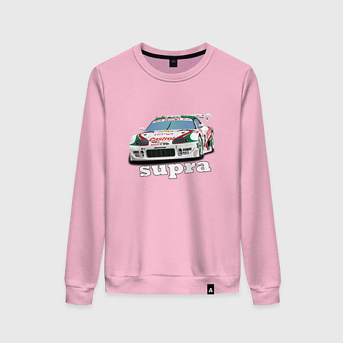 Женский свитшот Toyota Supra Castrol 36 / Светло-розовый – фото 1