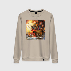 Свитшот хлопковый женский Five Finger Death Punch - And Justice for None, цвет: миндальный