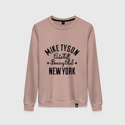 Свитшот хлопковый женский Mike Tyson: New York, цвет: пыльно-розовый