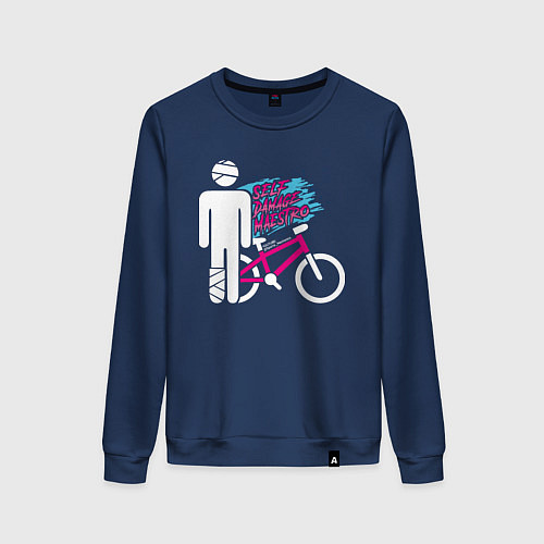 Женский свитшот Sports mechanics Bicyclist / Тёмно-синий – фото 1