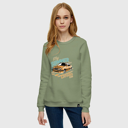 Женский свитшот My Summer Car Toyota Corolla / Авокадо – фото 3