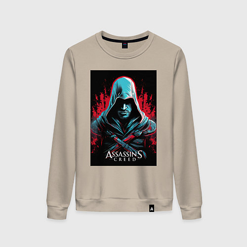 Женский свитшот Assassins creed классика / Миндальный – фото 1