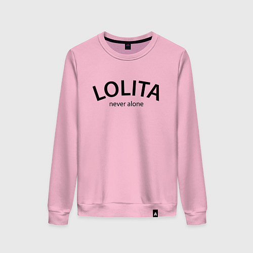 Женский свитшот Lolita never alone - motto / Светло-розовый – фото 1