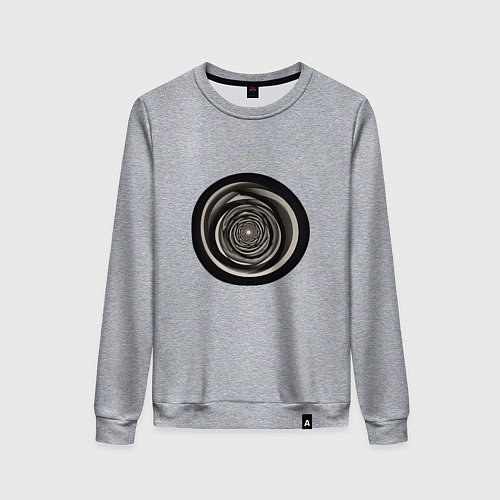 Женский свитшот Черно белые кольца / Меланж – фото 1