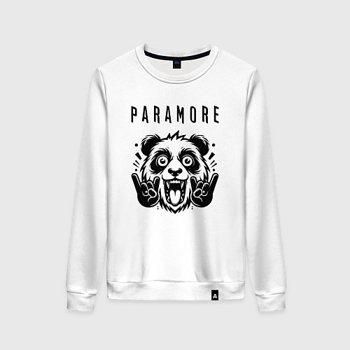 Женский свитшот Paramore - rock panda / Белый – фото 1