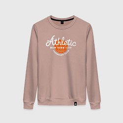 Свитшот хлопковый женский Athletic basketball, цвет: пыльно-розовый