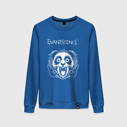 Свитшот хлопковый женский Evanescence rock panda, цвет: синий