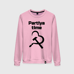 Свитшот хлопковый женский Partiya time, цвет: светло-розовый