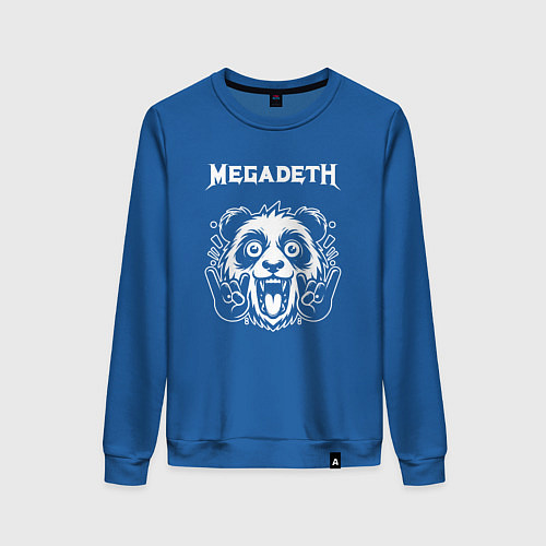 Женский свитшот Megadeth rock panda / Синий – фото 1
