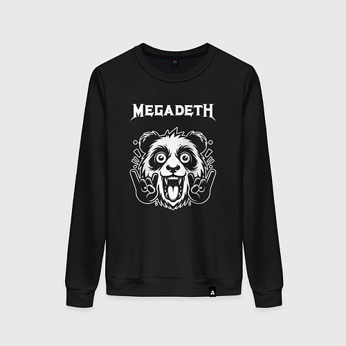 Женский свитшот Megadeth rock panda / Черный – фото 1