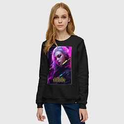 Свитшот хлопковый женский League of Legends Kaisa Kda, цвет: черный — фото 2