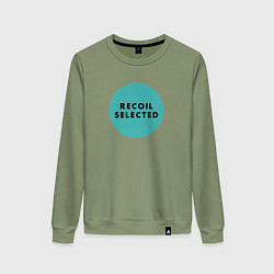 Свитшот хлопковый женский Recoil - Wilders circle, цвет: авокадо