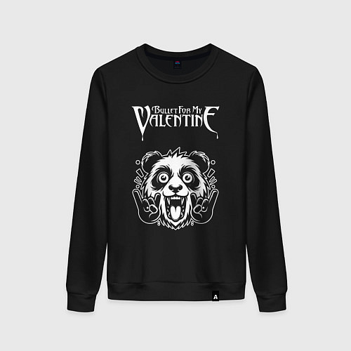 Женский свитшот Bullet For My Valentine rock panda / Черный – фото 1