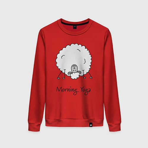 Женский свитшот Утро и йога / Красный – фото 1