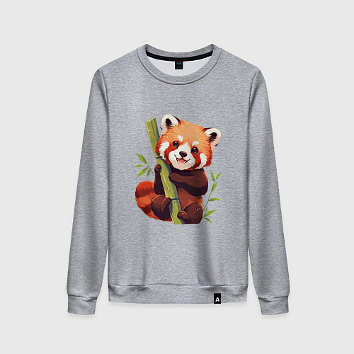Женский свитшот The Red Panda / Меланж – фото 1
