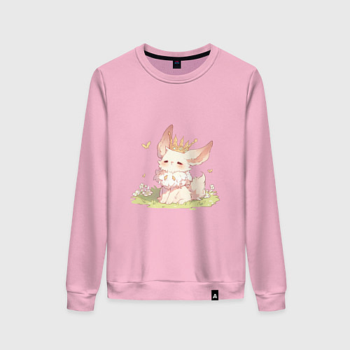 Женский свитшот Королевский лисенок / Светло-розовый – фото 1