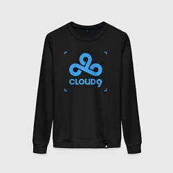 Свитшот хлопковый женский Cloud9 - tecnic blue, цвет: черный