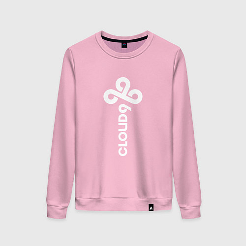 Женский свитшот Cloud9 - vertical logo / Светло-розовый – фото 1