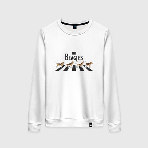 Женский свитшот Битлс бигли / Белый – фото 1