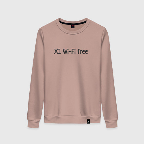 Женский свитшот Wi-fi бесплатный / Пыльно-розовый – фото 1