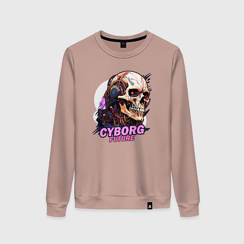 Женский свитшот Cyborg future / Пыльно-розовый – фото 1