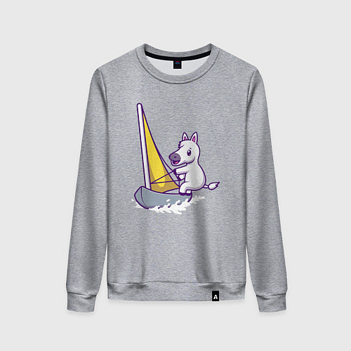 Женский свитшот Лошадь яхтсмен / Меланж – фото 1