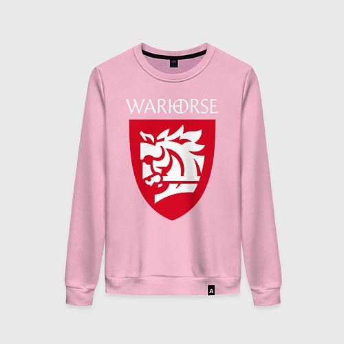Женский свитшот Warhorse logo / Светло-розовый – фото 1