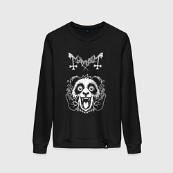 Свитшот хлопковый женский Mayhem rock panda, цвет: черный