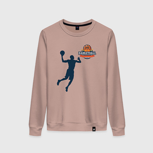 Женский свитшот Игрок в баскетбол basketball / Пыльно-розовый – фото 1