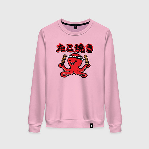 Женский свитшот Осьминог и данго / Светло-розовый – фото 1