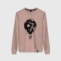 Женский свитшот Космический воздушный шар