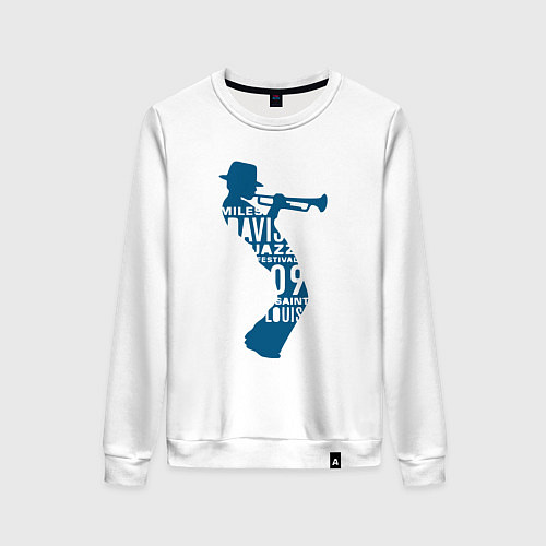 Женский свитшот Miles Davis jazz / Белый – фото 1