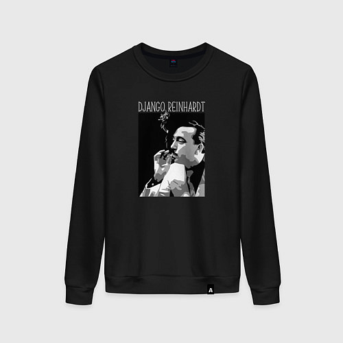 Женский свитшот Django Reinhardt legendary jazz guitarist / Черный – фото 1