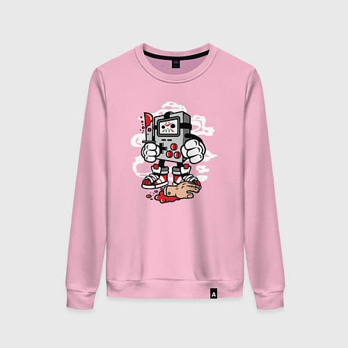 Женский свитшот Тетрис убийца / Светло-розовый – фото 1