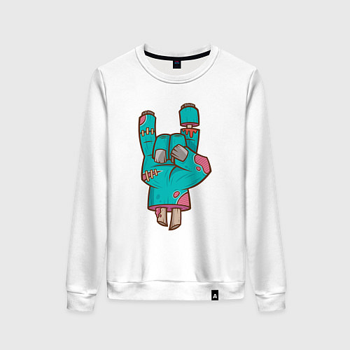 Женский свитшот Рок зомби / Белый – фото 1