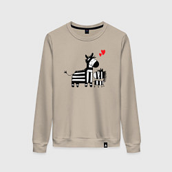 Женский свитшот Zebra love
