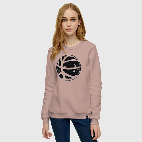 Женский свитшот Black ball / Пыльно-розовый – фото 3