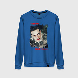 Свитшот хлопковый женский Robert Smith - The cure, цвет: синий