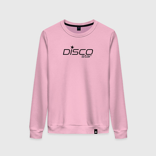 Женский свитшот Disco star in black / Светло-розовый – фото 1