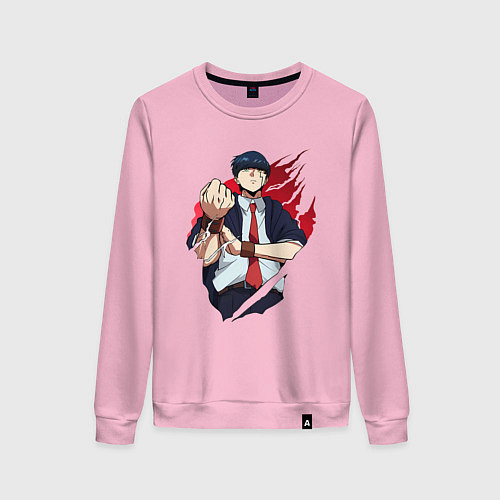 Женский свитшот Мэш Бёрндэд маг / Светло-розовый – фото 1