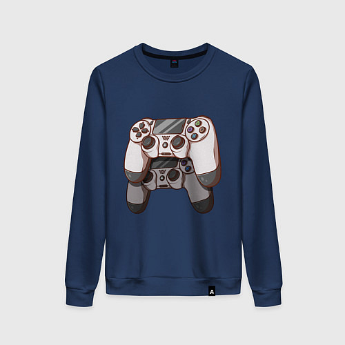 Женский свитшот Dualshock 4 / Тёмно-синий – фото 1