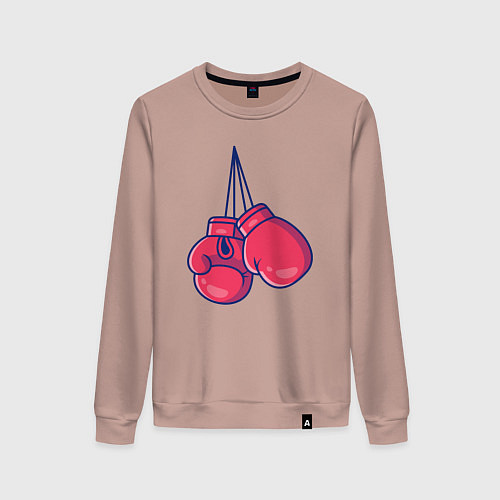 Женский свитшот Перчатки для бокса / Пыльно-розовый – фото 1
